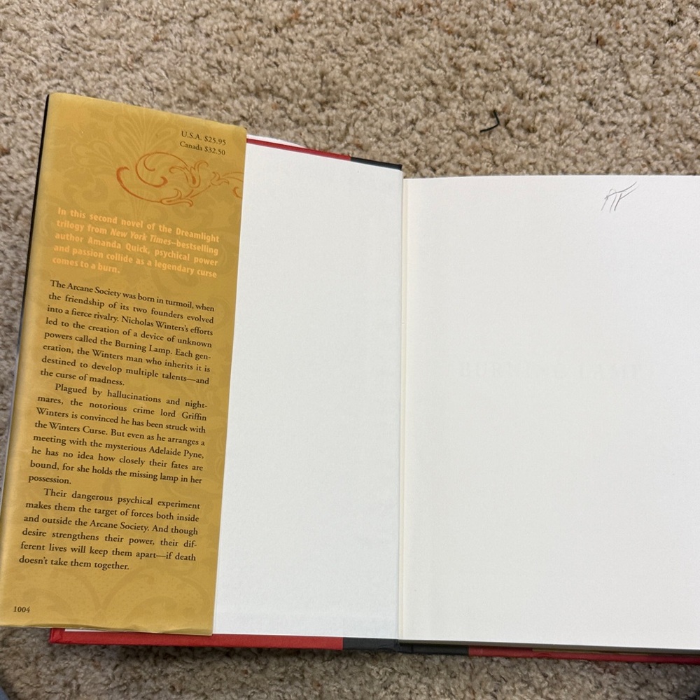 Burning Lamp Novel by Amanda Quick- Hardcover with holographic design - Picture 9 of 9